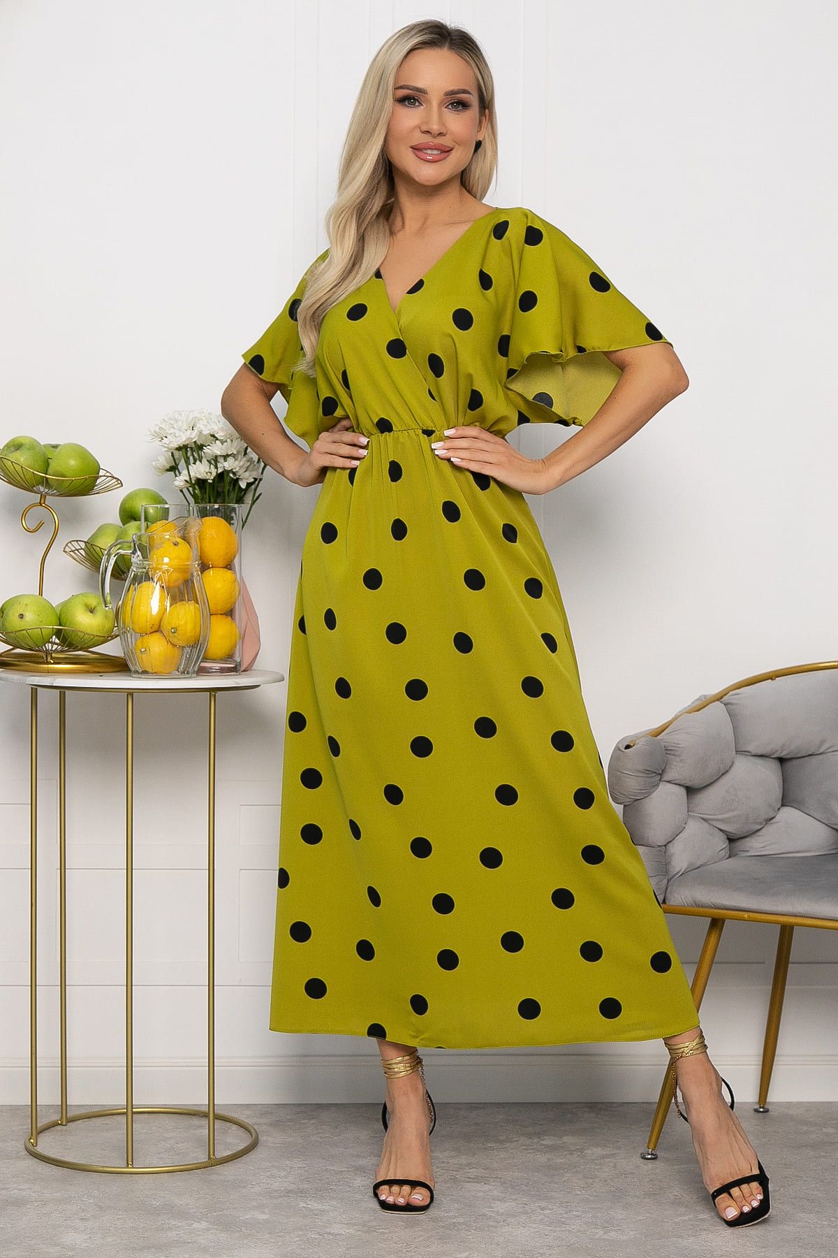 Платье Летнее настроение (лайм) П15468-7М