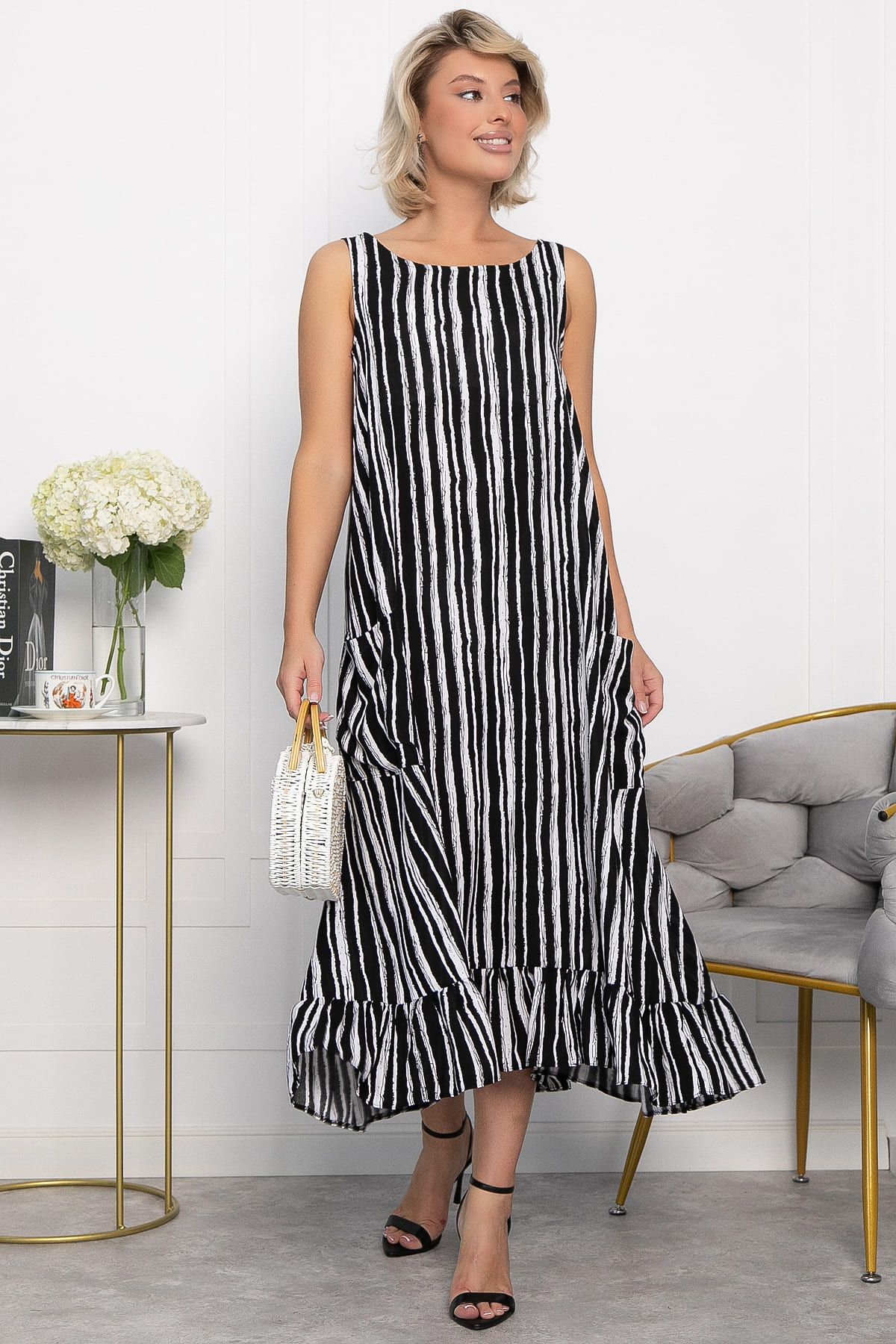 Сарафан Нимфа (черно-белый) П14052-10М