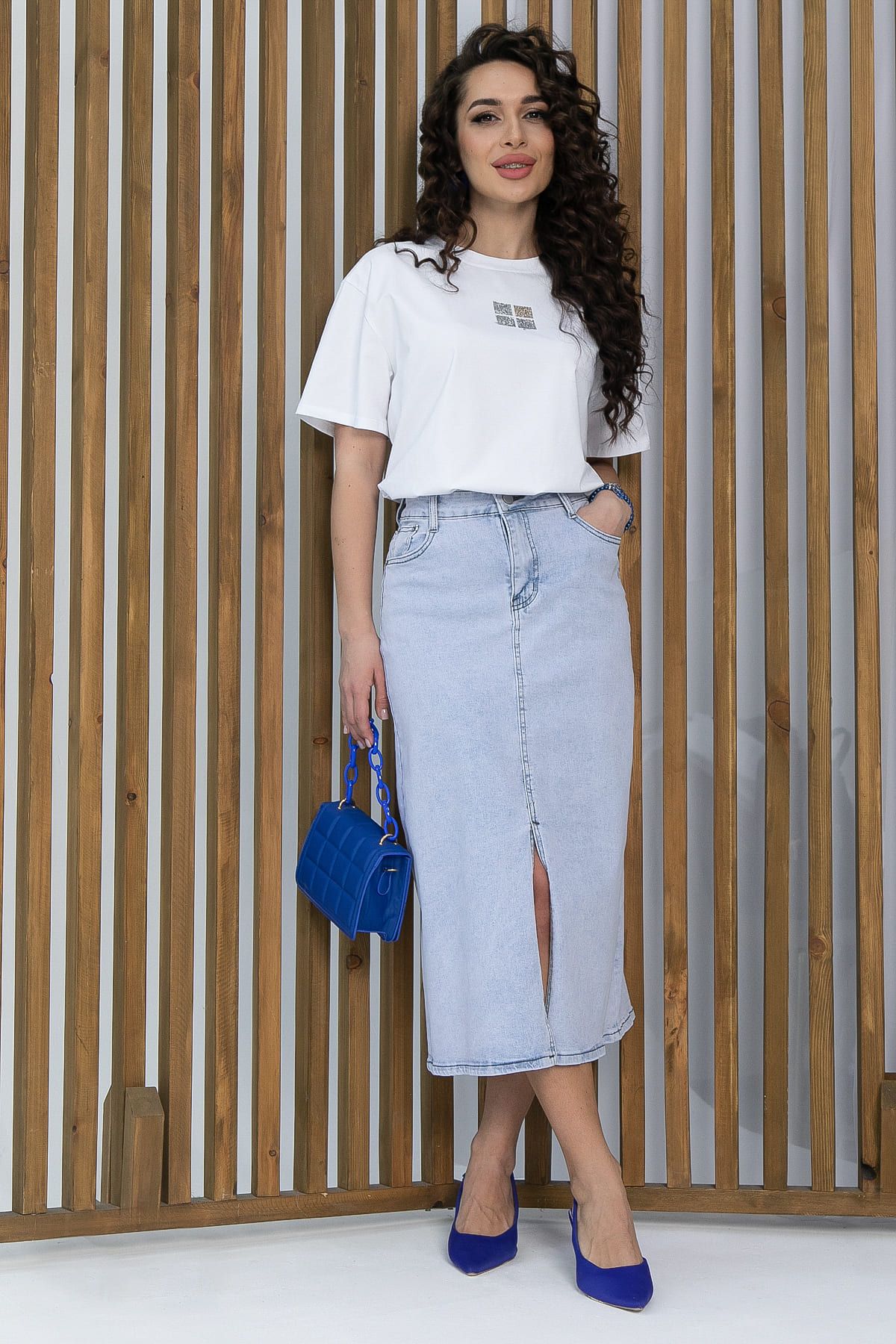 Юбка Муррей (светло-голубая) Ю13448-12М