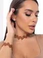Комплект чокер + браслет (терракот) А15