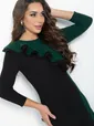 Платье Эванесса (черно-зеленое) П12749-35М