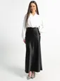 Юбка атласная Эвелин (черная) Ю15258-25М