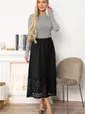 Юбка с кружевом Элегия (черная) Ю14913-10М