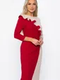 Платье Эванесса (красно-бежевое) П12743-35М