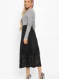 Юбка с кружевом Элегия (черная) Ю14913-10М