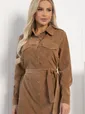 Платье-рубашка В большом городе (коричневое) П12800М