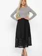 Юбка с кружевом Элегия (черная) Ю14913-10М