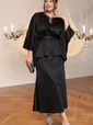 Костюм с юбкой Альсия  (черный) К14393-5М
