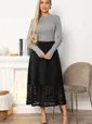 Юбка с кружевом Элегия (черная) Ю14913-10М
