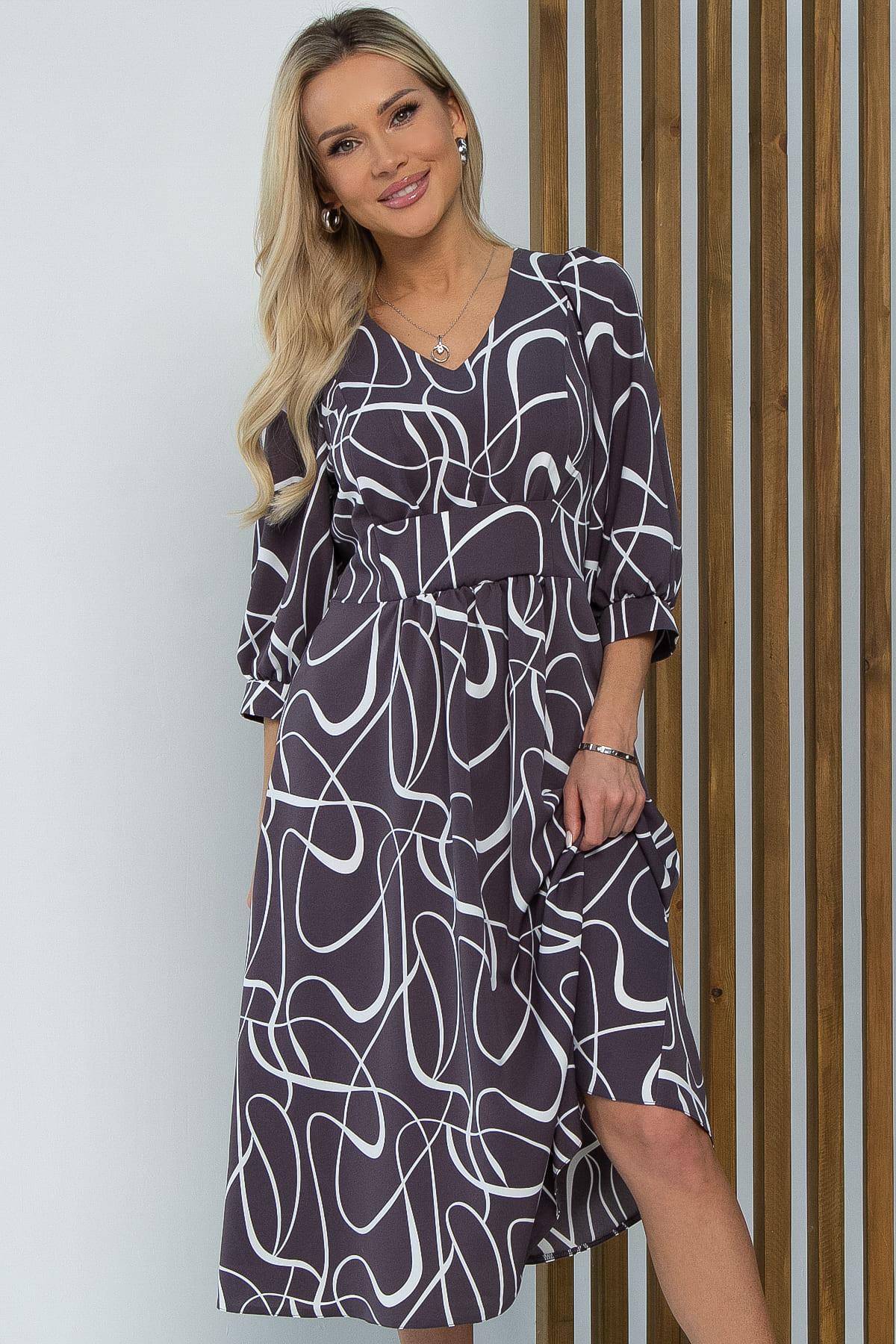 Платье Мадлен (графит) П13524-18М