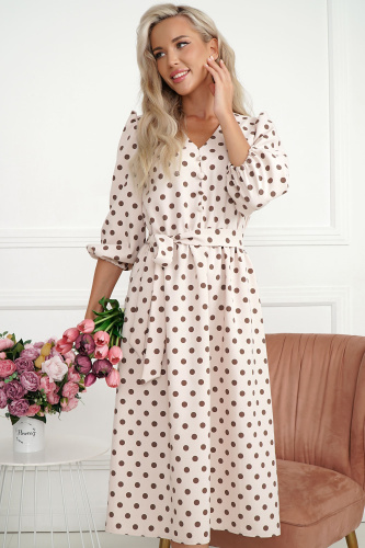 Платье Розетта (бежевое) П14113-45М