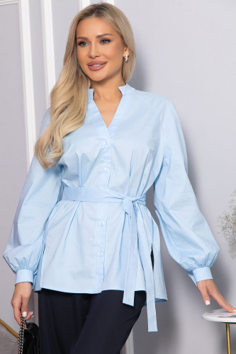 Блуза хлопковая Кристалия (голубая) Б14462-16М
