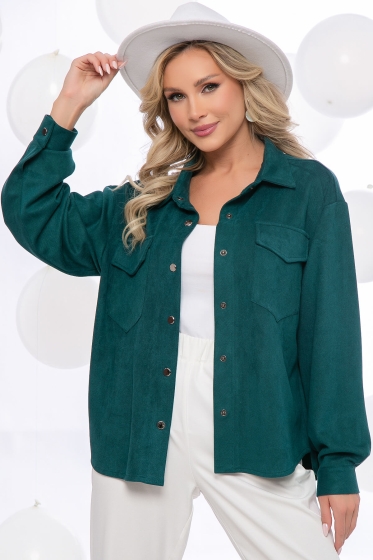 Рубашка "На пульсе моды" (изумруд) Б5529