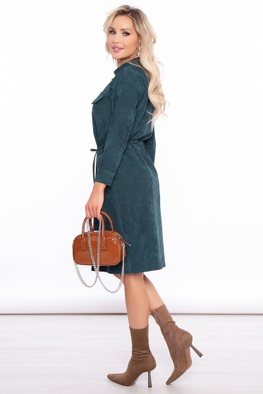 Платье "Сафари" (изумруд) П3071