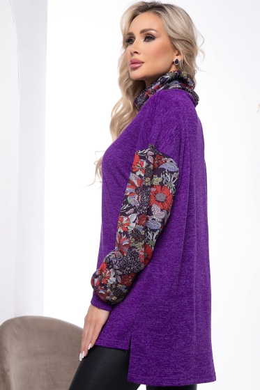 Джемпер "Ариана" (фиолет/цветы) Б7657