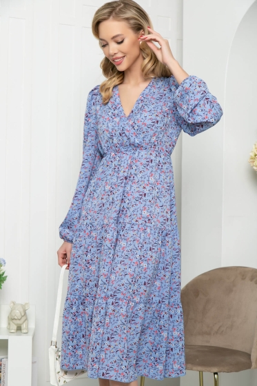 Платье "Трепетное чувство" (голубое) П5374