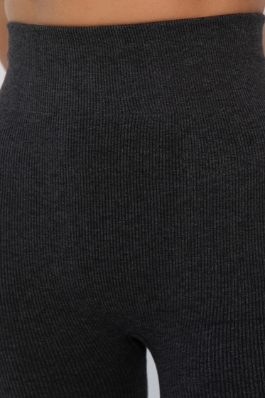 Лосины в рубчик утепленные (графит) Б14803-7М