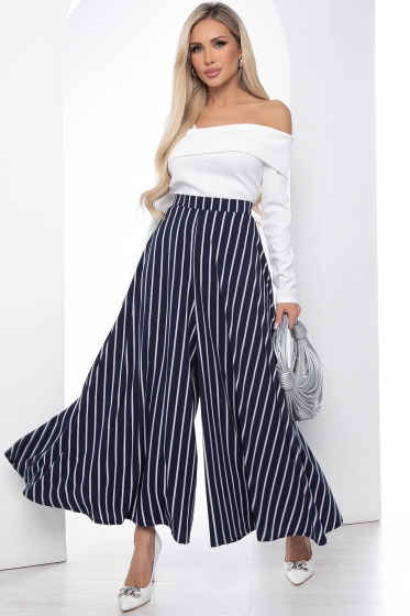 Брюки "Камелия" (полоска/синие) Б9064