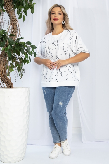 Блуза Симона НЬЮ (белая) Б13118-20М