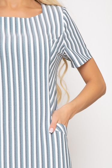 Платье "Европейский шик" (серая полоска) П3781