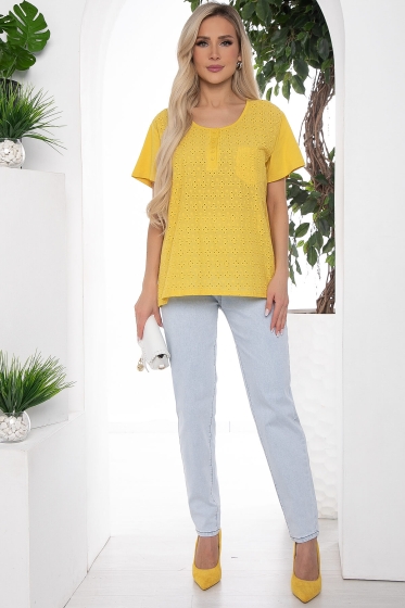 Блуза Радмила (горчица) Б10430
