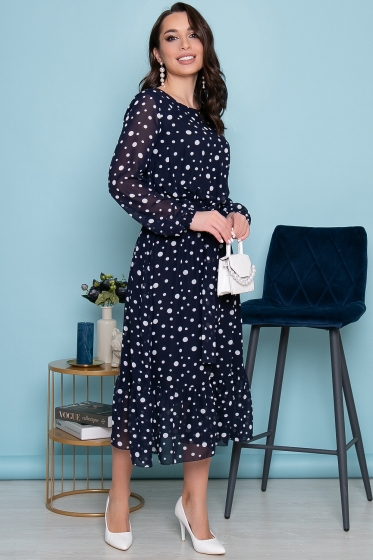 Платье "Флора" (блю) П3306