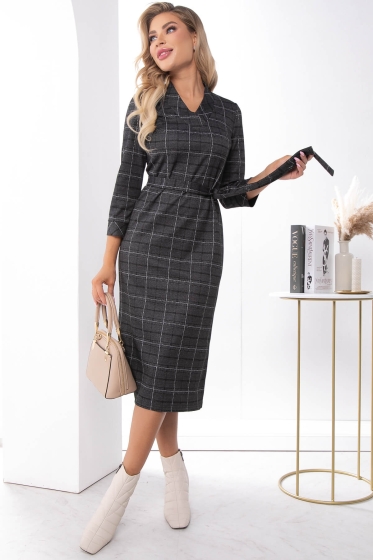 Платье "Удачный образ" (клетка) П7169