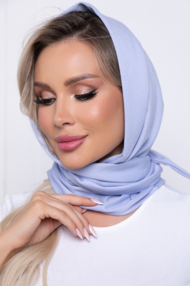 Косынка с отворотом (светло-голубая) КО14