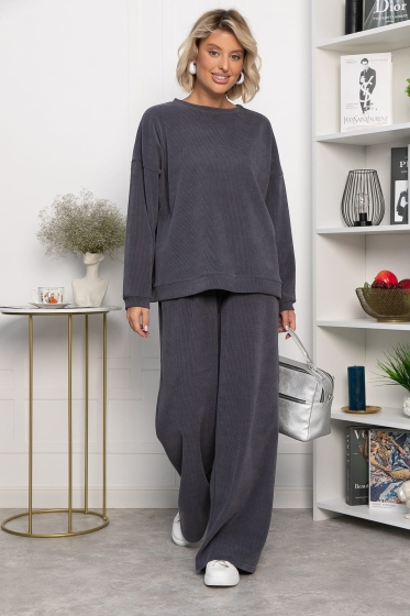 Костюм трикотажный Августа ХИТ (темно-серый) К14345-5М
