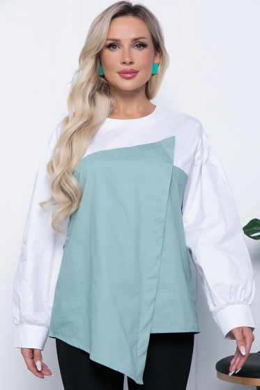 Блуза "Путь к совершенству" (фисташка) ХИТ Б7212