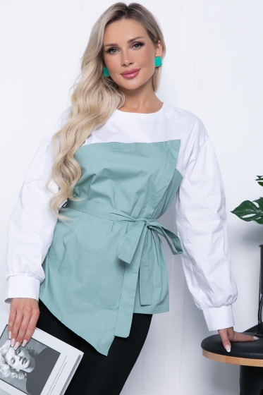 Блуза "Путь к совершенству" (фисташка) ХИТ Б7212