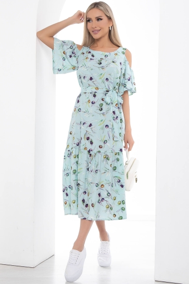 Платье "Марианна" миди (олива) П8785