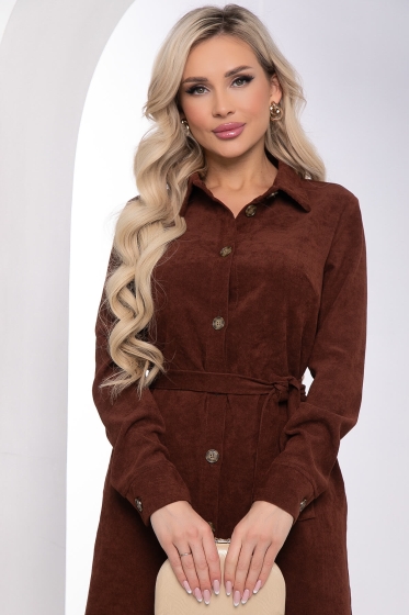 Платье рубашка "Джоанна" (корица) П8383