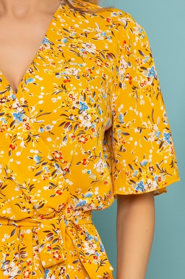 Платье "Лейла" (горчица) П3662