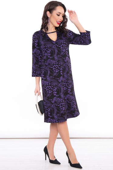 Платье "Венера" (фиолетовый принт) П3163