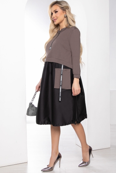 Платье "Таира" (кофе) П8302