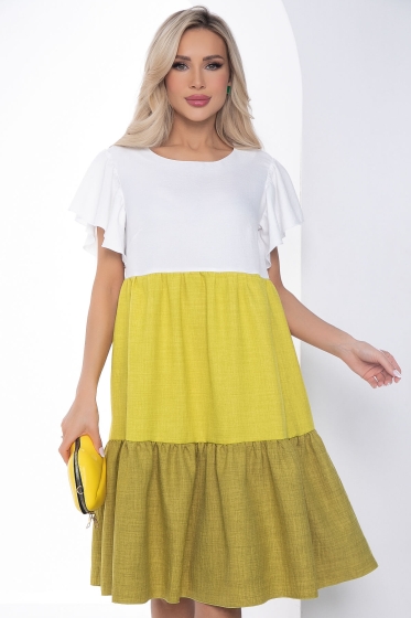 Платье Ветер перемен яблоко П10110