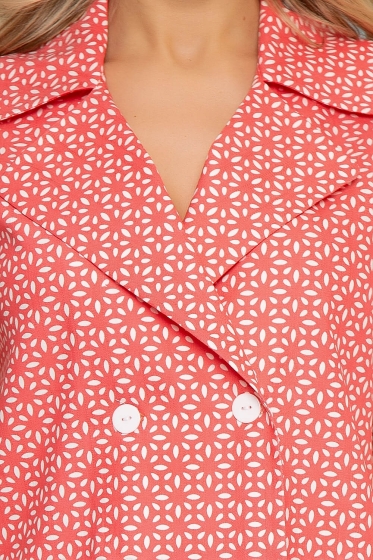 Платье "Летний мотив" (коралл) П3618