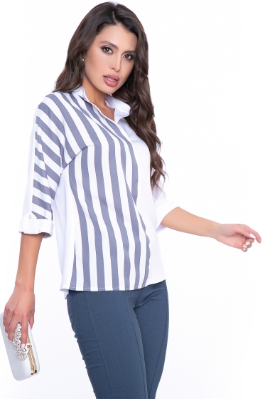 Блуза "Лозанна" (серая полоска) Б2790