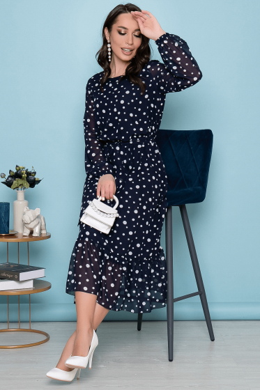 Платье "Флора" (блю) П3856