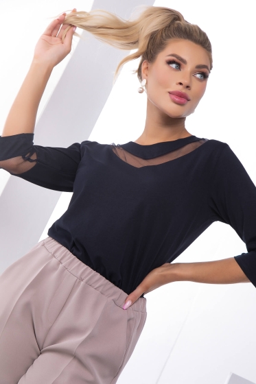 Блуза "Азалия" (темно-синяя) Б8369