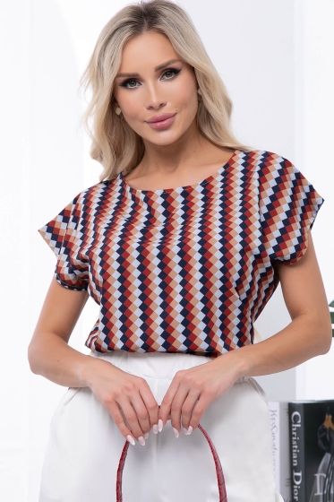 Блуза "Предвкушение" (геометрия) Б7031