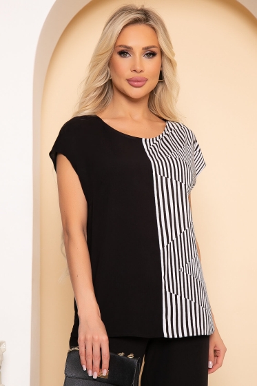 Блуза "Валери" (блэк энд вайт) Б3884