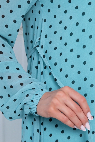 Платье "Волшебная история" (мята/горох) П7085