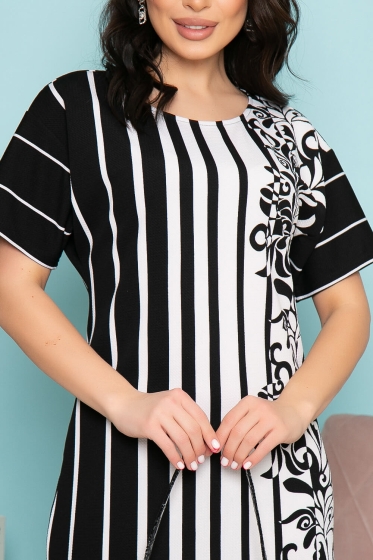 Платье "Бэлла" (блэк энд вайт) П3463