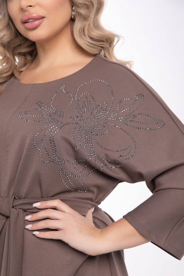 Платье "Флора" (кофе) П8114