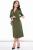 Платье "Современная классика" (горчично-зеленое) П3145