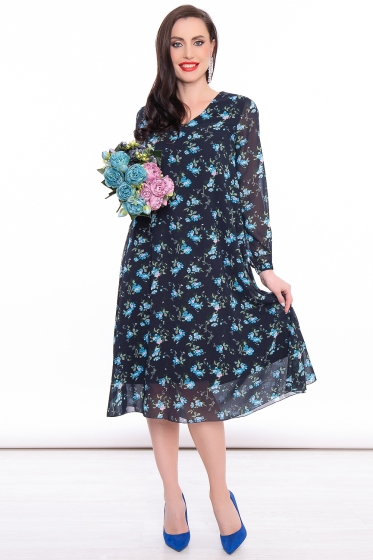 Платье "Волшебная история" (незабудки) П3089