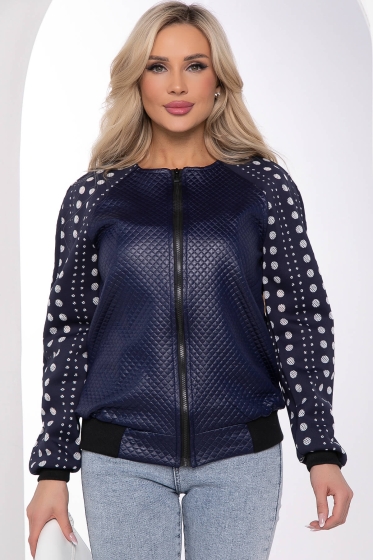 Бомбер на молнии (синий) Б8351