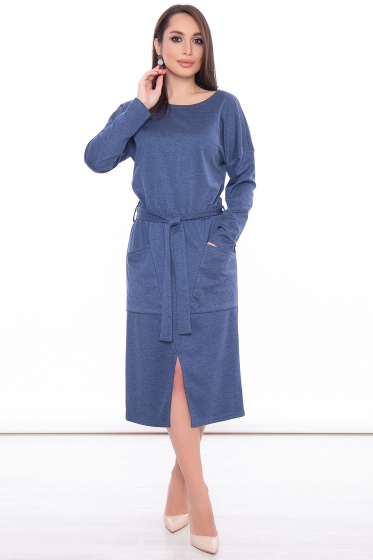 Платье "Кристель" (джинс) П3198